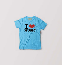 Load image into Gallery viewer, I LOVE MUSIC T-Shirt for Boy/Girl-Light Blue-Ektarfa.online

