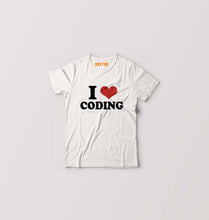 Load image into Gallery viewer, I LOVE CODING T-Shirt for Boy/Girl-White-Ektarfa.online

