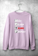 Load image into Gallery viewer, Eat Sleep Anime Repeat Sweatshirt for Men/Women
