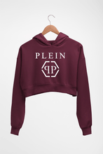Load image into Gallery viewer, Plein Crop HOODIE FOR WOMEN-Maroon-Ektarfa.online
