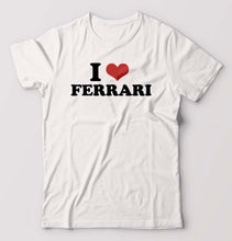 Load image into Gallery viewer, I LOVE FERRARI T-Shirt for Men-White-Ektarfa.online
