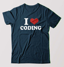 Load image into Gallery viewer, I LOVE CODING T-Shirt for Men-Petrol Blue-Ektarfa.online
