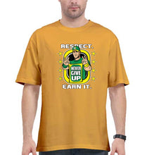 Load image into Gallery viewer, john cena never give up Oversized T-Shirt for Men-Golden Yellow-Ektarfa.online
