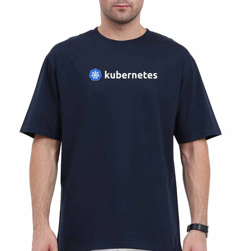Kubernetes Oversized T-Shirt for Men-Navy Blue-Ektarfa.online