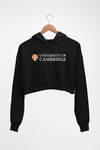 Cambridge University Crop HOODIE FOR WOMEN-Black-Ektarfa.online
