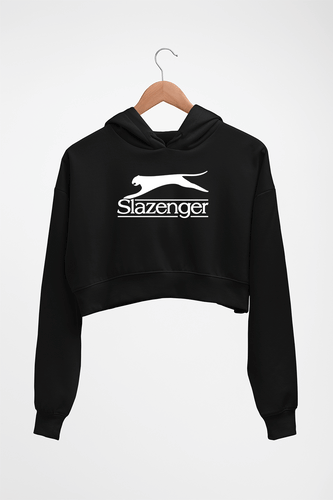 Slazenger Crop HOODIE FOR WOMEN-Black-Ektarfa.online