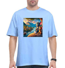 Load image into Gallery viewer, Tom and Jerry Oversized T-Shirt for Men-Baby Blue-Ektarfa.online
