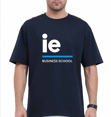 IE University Oversized T-Shirt for Men-Navy Blue-Ektarfa.online