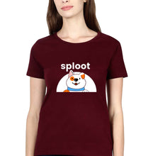 Load image into Gallery viewer, Sploot T-Shirt for Women-Maroon-Ektarfa.online
