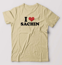 Load image into Gallery viewer, I LOVE SACHIN T-Shirt for Men-Beige-Ektarfa.online
