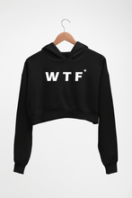 Load image into Gallery viewer, WTF Crop HOODIE FOR WOMEN-Black-Ektarfa.online
