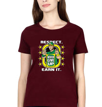 Load image into Gallery viewer, john cena never give up T-Shirt for Women-Maroon-Ektarfa.online
