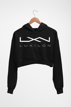 Load image into Gallery viewer, luxilon Crop HOODIE FOR WOMEN-Black-Ektarfa.online
