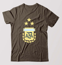 Load image into Gallery viewer, Argentina Football T-Shirt for Men-Olive Green-Ektarfa.online
