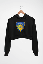 Load image into Gallery viewer, chennaiyin FC Crop HOODIE FOR WOMEN-Black-Ektarfa.online
