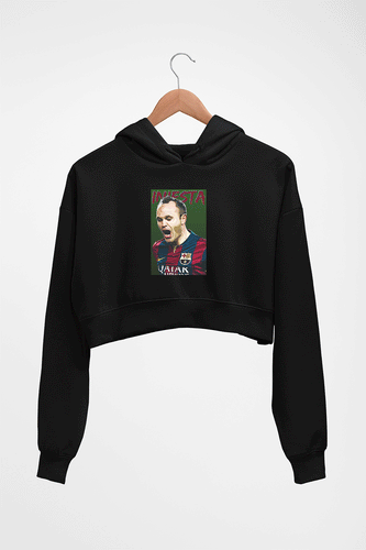 iniesta Crop HOODIE FOR WOMEN-Black-Ektarfa.online