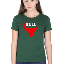 Load image into Gallery viewer, Bull T-Shirt for Women-Dark Green-Ektarfa.online
