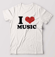 Load image into Gallery viewer, I LOVE MUSIC T-Shirt for Men-White-Ektarfa.online
