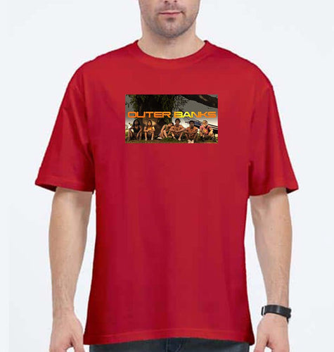 outer banks Oversized T-Shirt for Men-Red-Ektarfa.online