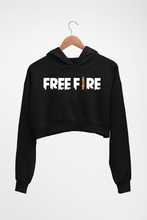 Load image into Gallery viewer, free fire Crop HOODIE FOR WOMEN-Black-Ektarfa.online

