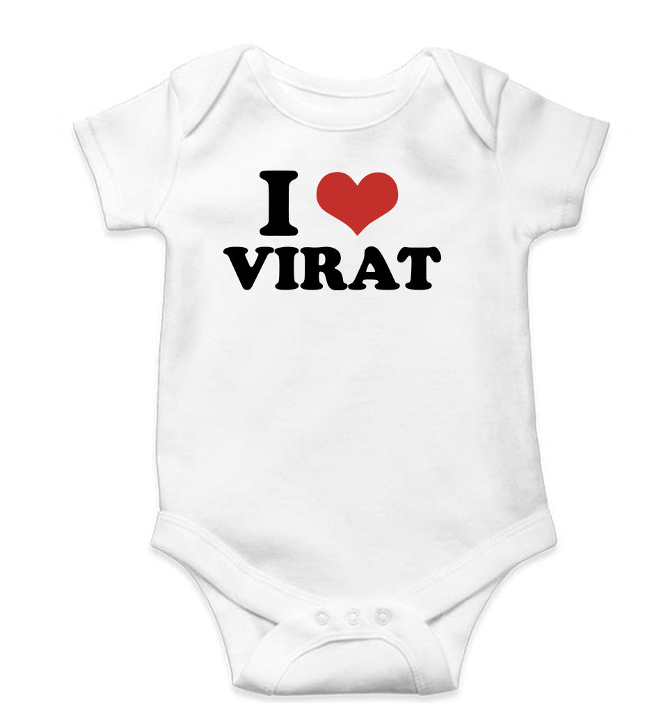 I LOVE VIRAT Romper For Baby Boy/Girl-White-Ektarfa.online