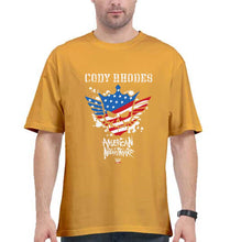 Load image into Gallery viewer, Cody Rhodes American Nightmare WWE Oversized T-Shirt for Men-Golden Yellow-Ektarfa.online
