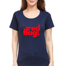 Load image into Gallery viewer, Red Flag T-Shirt for Women-Navy Blue-Ektarfa.online
