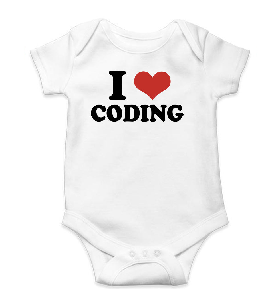 I LOVE CODING Romper For Baby Boy/Girl-White-Ektarfa.online