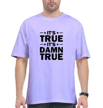 Load image into Gallery viewer, kurt angle it&#39;s true it&#39;s damn true Oversized T-Shirt for Men-Lavender-Ektarfa.online

