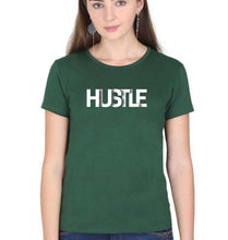 Load image into Gallery viewer, hustle T-Shirt for Women-Dark Green-Ektarfa.online
