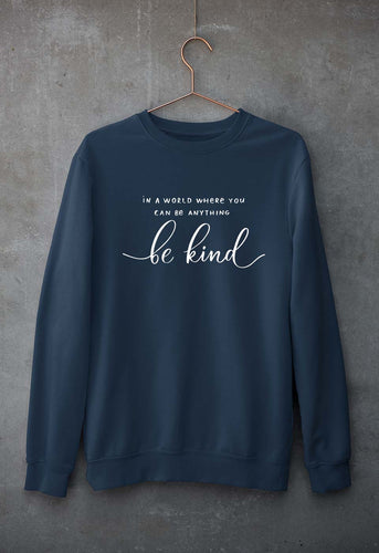 Be Kind Unisex Sweatshirt for Men/Women-Navy Blue-Ektarfa.online
