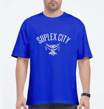 Load image into Gallery viewer, WWE Brock Lesnar Suplex City Oversized T-Shirt for Men-Royal Blue-Ektarfa.online
