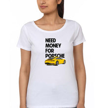 Load image into Gallery viewer, Porsche (Need Money) T-Shirt for Women-White-Ektarfa.online

