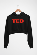Load image into Gallery viewer, TED Crop HOODIE FOR WOMEN-Black-Ektarfa.online
