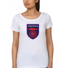 Load image into Gallery viewer, Odisha FC T-Shirt for Women-White-Ektarfa.online
