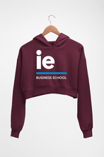 Load image into Gallery viewer, IE University Crop HOODIE FOR WOMEN-Maroon-Ektarfa.online
