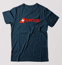 Load image into Gallery viewer, swiss T-Shirt for Men-Petrol Blue-Ektarfa.online
