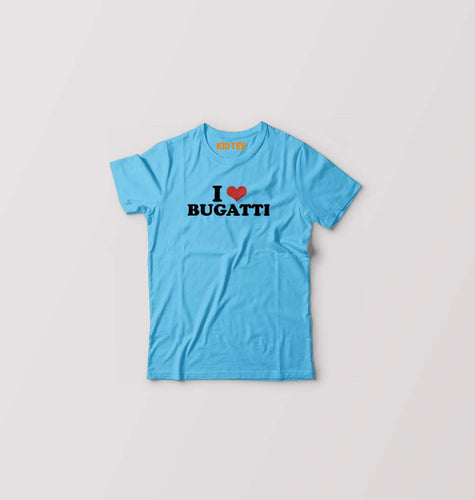 I LOVE BUGATTI T-Shirt for Boy/Girl-Light Blue-Ektarfa.online