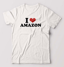 Load image into Gallery viewer, I LOVE AMAZON T-Shirt for Men-White-Ektarfa.online

