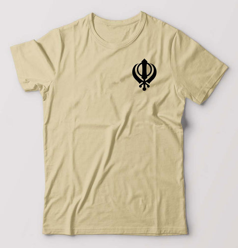 sikh T-Shirt for Men-Beige-Ektarfa.online