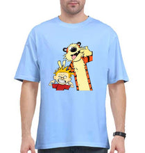 Load image into Gallery viewer, calvin hobbes Oversized T-Shirt for Men-Baby Blue-Ektarfa.online
