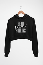 Load image into Gallery viewer, Seth Rollins Crop HOODIE FOR WOMEN-Black-Ektarfa.online
