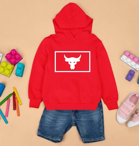 Bull Kids Hoodie for Boy/Girl-Red-Ektarfa.online