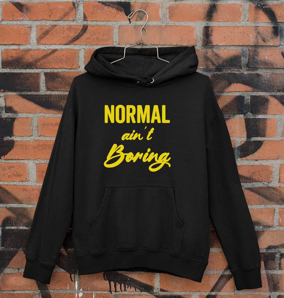 Normal Ain't Boring Unisex Hoodie for Men/Women-Black-Ektarfa.online