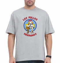 Load image into Gallery viewer, Los Pollos Hermanos Breaking Bad Oversized T-Shirt for Men-Grey-Ektarfa.online
