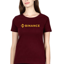 Load image into Gallery viewer, binance T-Shirt for Women-Maroon-Ektarfa.online
