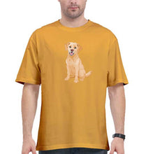 Load image into Gallery viewer, golden retreiver Oversized T-Shirt for Men-Golden Yellow-Ektarfa.online
