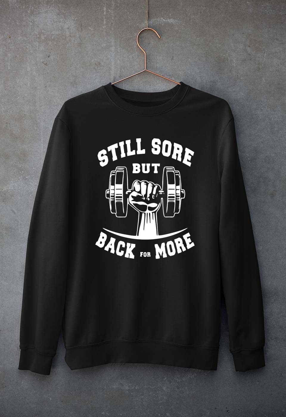 Gym Unisex Sweatshirt for Men/Women-Black-Ektarfa.online