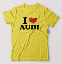 Load image into Gallery viewer, I LOVE AUDI T-Shirt for Men-Yellow-Ektarfa.online
