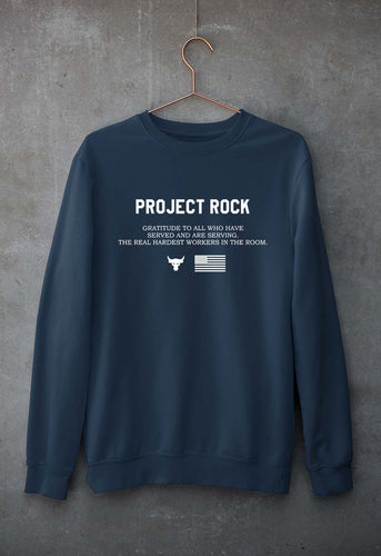project rock Unisex Sweatshirt for Men/Women-Navy Blue-Ektarfa.online